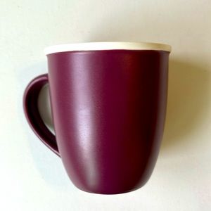 Large 18 oz eggplant purple ceramic coffee tea mug Lifver